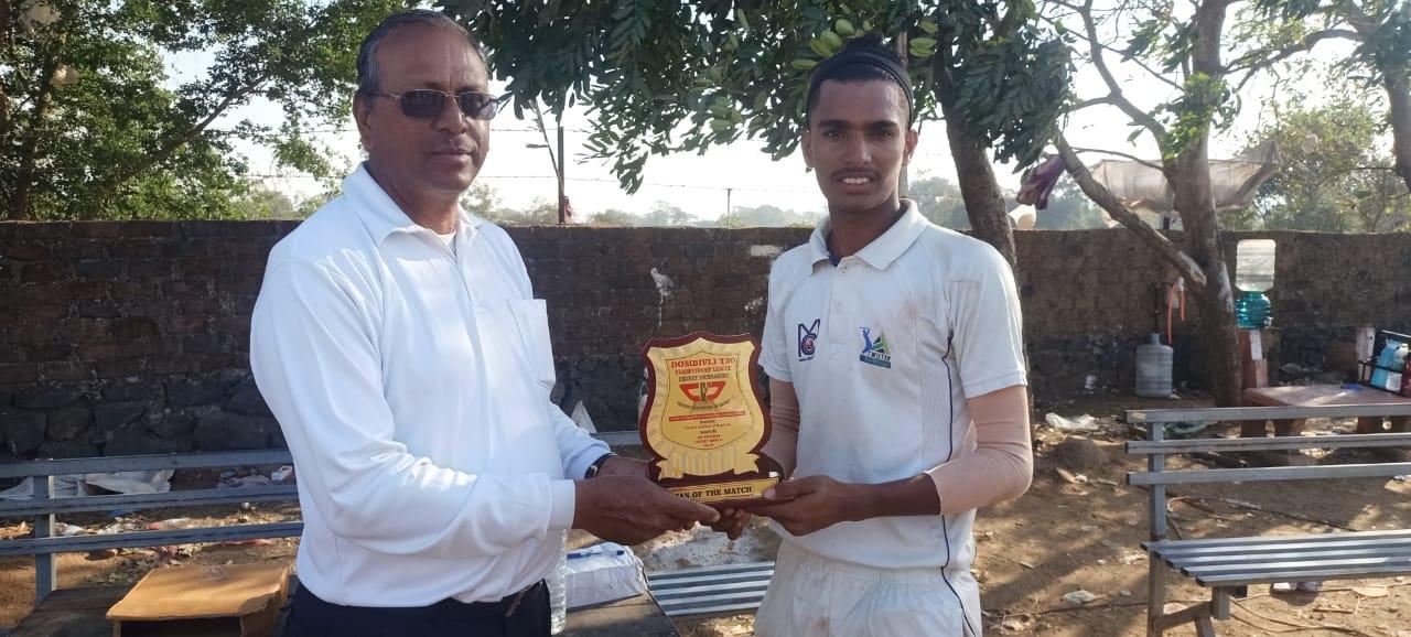 Man Of The Match Ajit Vishwakarma Scored 47 Runs 41 Balls Amateur C C Kandivali won by 4 wickets
